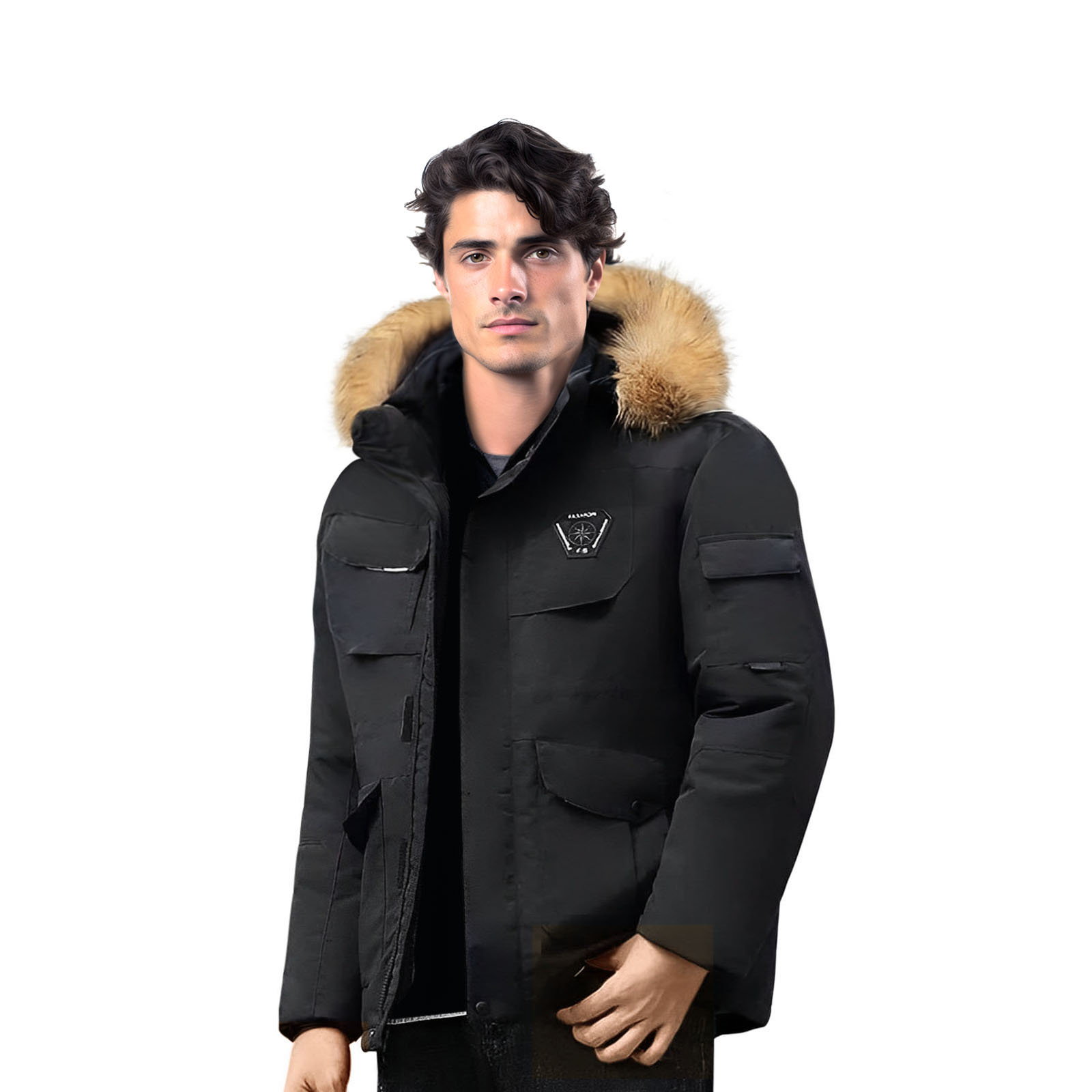 Abbee Black 2Xl Winter Fur Hooded Down Jacket Stylish Lightweight Quilted Warm Puffer Coat, Apparel &Amp; Footwear, Apparel, Coats &Amp; Jackets, , ,  - Nz Depot 1