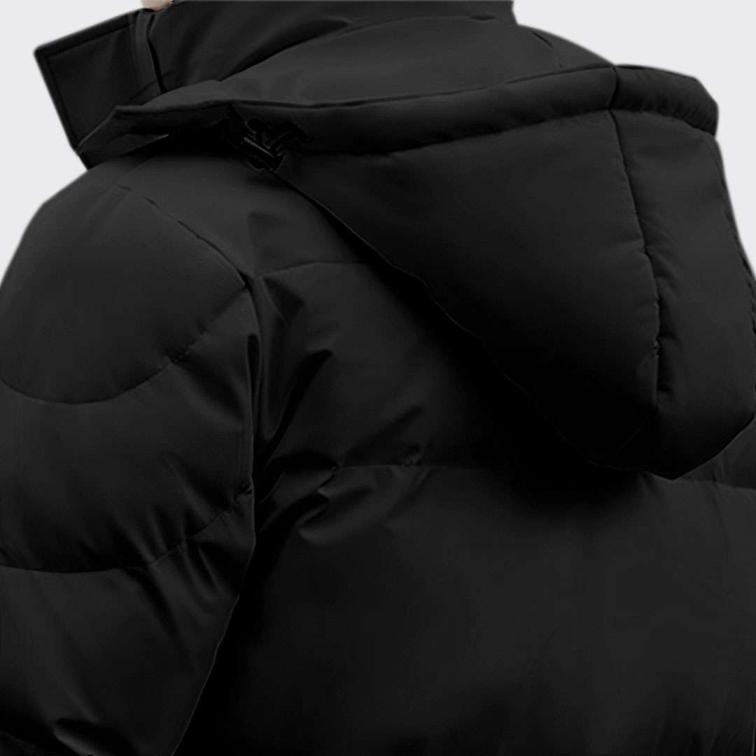 Abbee Black 2Xl Winter Hooded Overcoat Long Jacket Stylish Lightweight Quilted Warm Puffer Coat, Apparel &Amp; Footwear, Apparel, Coats &Amp; Jackets, , ,  - Nz Depot 3