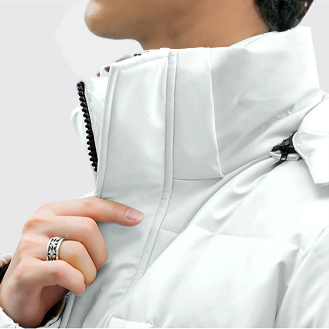 Abbee White 3Xl Winter Hooded Overcoat Long Jacket Stylish Lightweight Quilted Warm Puffer Coat, Apparel &Amp; Footwear, Apparel, Coats &Amp; Jackets, , ,  - Nz Depot 2