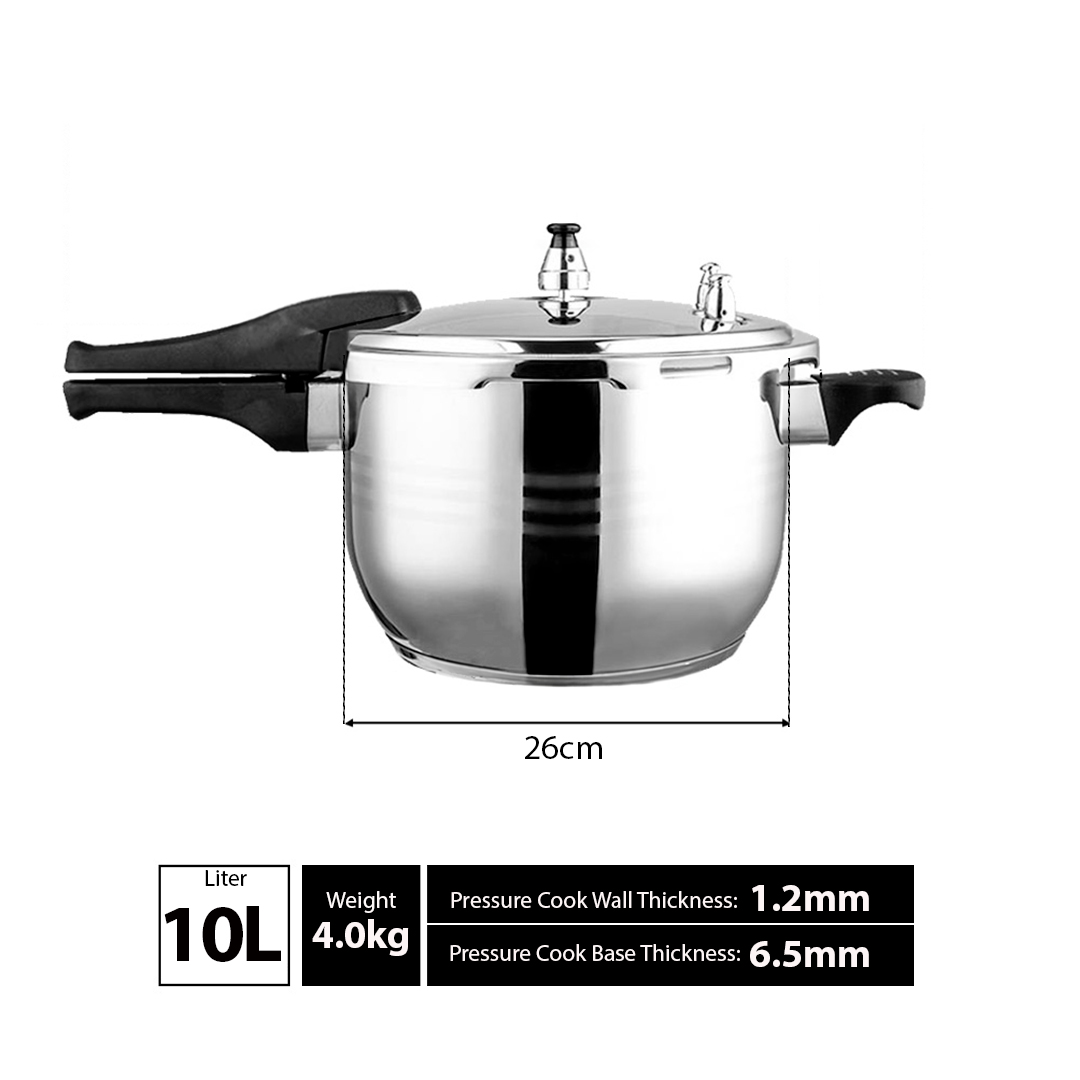 10L Commercial Grade Stainless Steel Pressure Cooker, Electronics &Amp; Appliances, Appliances, Small Kitchen Appliances, Benchtop Cooking, Slow Cookers &Amp; Pressure Cookers,  - Nz Depot 7