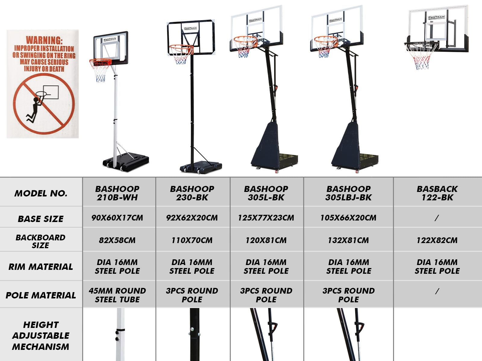 Adjustable Portable Basketball Stand Hoop PR8464 Kid Organisers NZ DEPOT 9