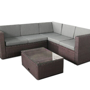 DS Dothan 4PC Outdoor Sofa Set Light Brown