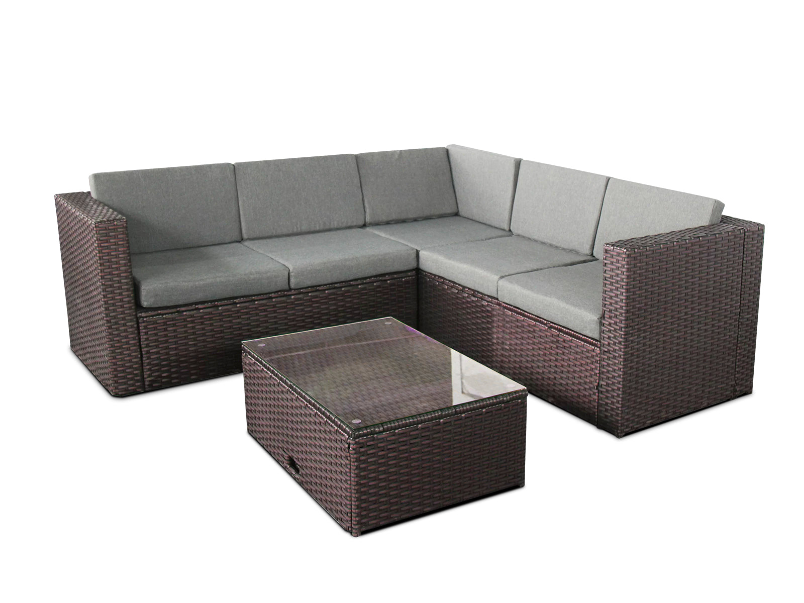 DS Dothan 4PC Outdoor Sofa Set Light Brown