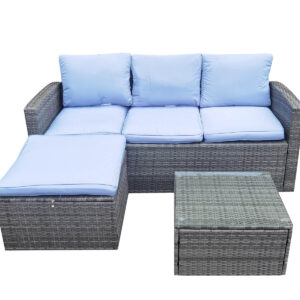 DS Rio 3PC Outdoor Sofa Set Blue