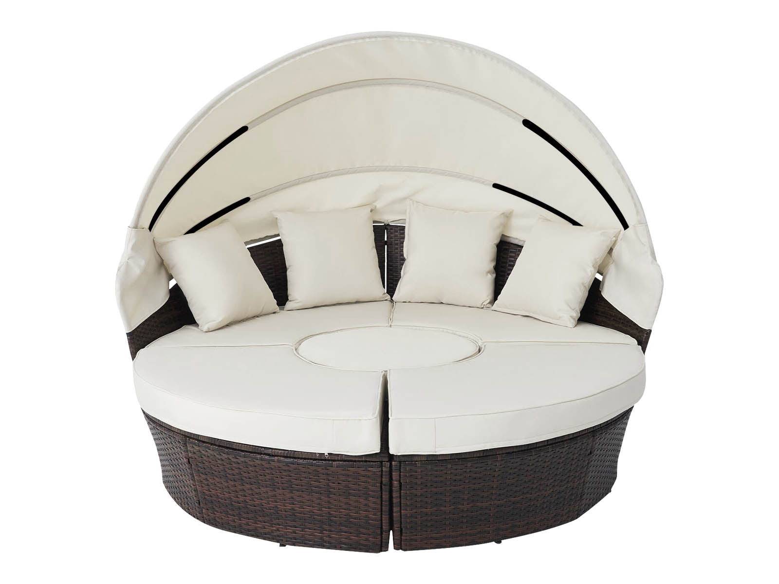 Ds Sun Island Rattan Daybed Brown