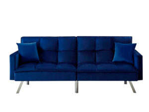 Futon Sofa Bed Blue Velvet Pr9430 Sofas Sectionals Sofa Beds Nz Depot - Nz Depot