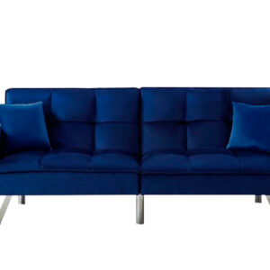 Futon Sofa Bed Blue Velvet