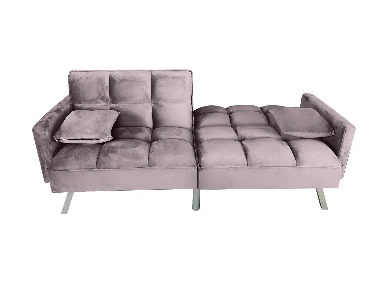 Futon Sofa Bed Grey Velvet PR9431 Sofas Sectionals Sofa Beds NZ DEPOT 4