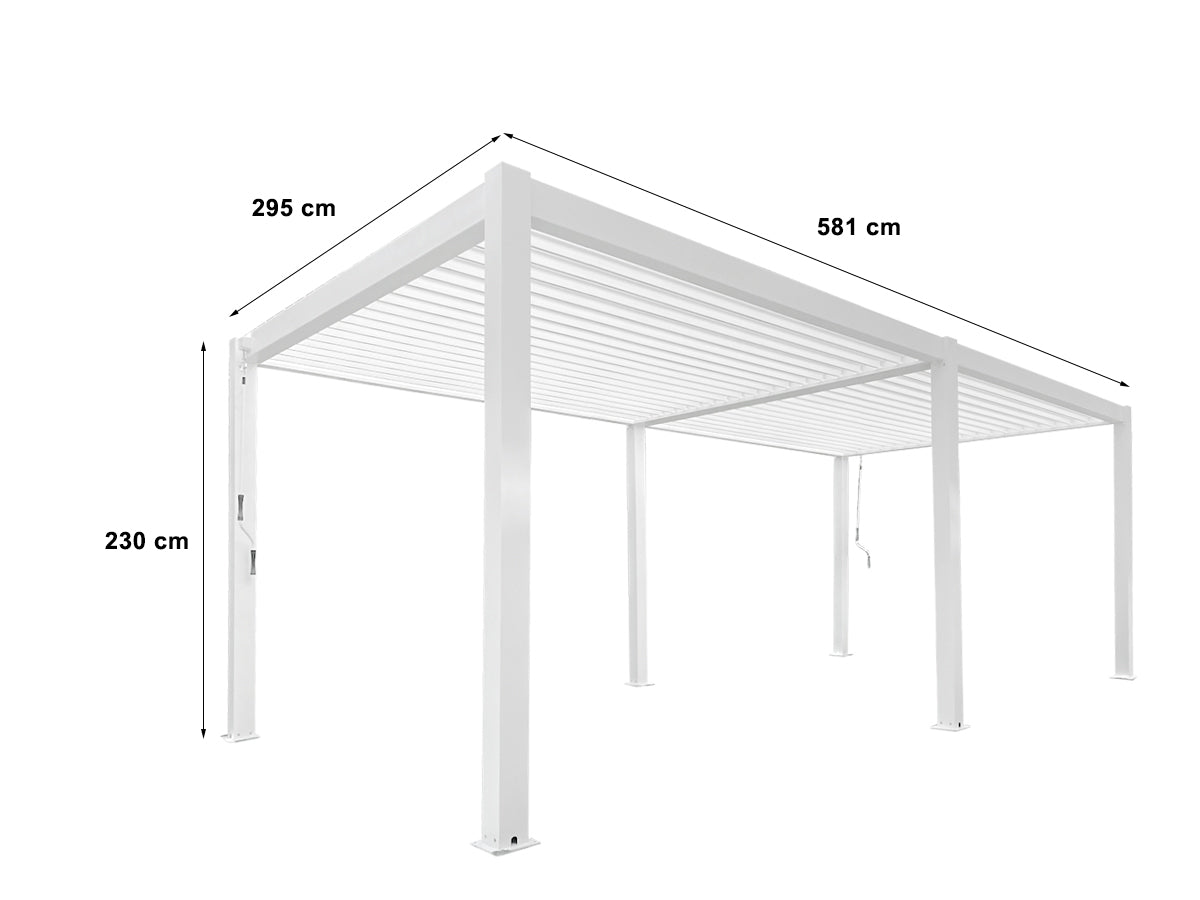 Louvre Roof Pergola 3x6M PR8730 All Outdoor NZ DEPOT 8