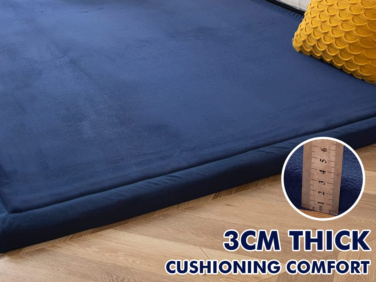 MemFoam Rug 200x300 Navy PR8978 Bedding NZ DEPOT 4