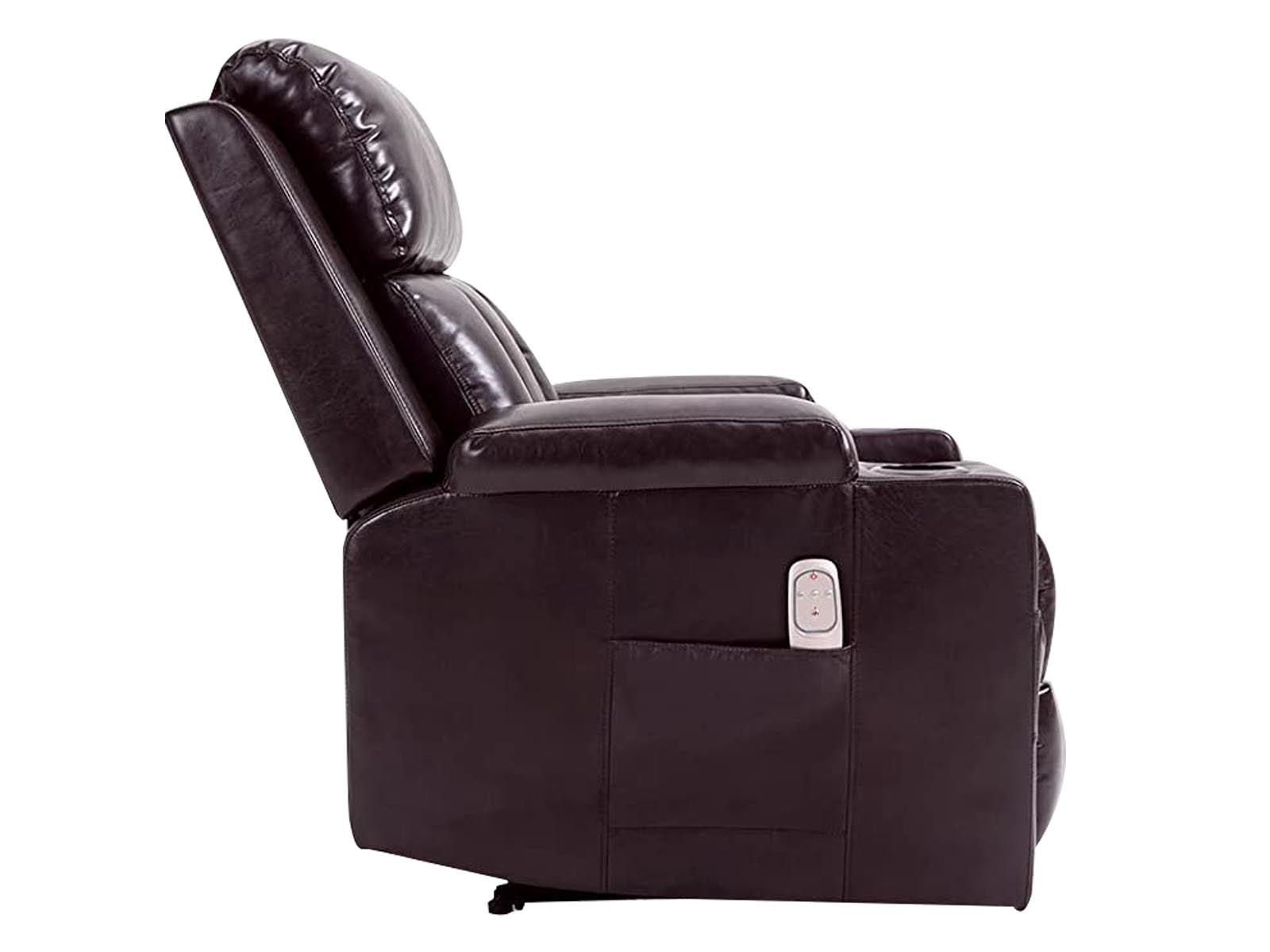 Miralin Massage Recliner Chair PU Brown PR8616 Office Chairs NZ DEPOT 3