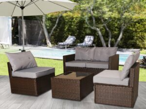 Modular Garden Sofa Set PR8955 Outdoor Furniture NZ DEPOT