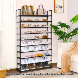 SOGA 10 Tier Shoe Storage Shelf Space-Saving Caddy Rack Organiser with Handle, Furniture, Storage & Shelving, Shoe Storage, , ,  - NZ DEPOT 2