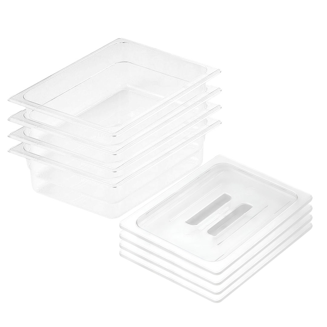 Soga 100Mm Clear Gastronorm Gn Pan 1/2 Food Tray Storage Bundle Of 4 With Lid, Home &Amp; Living, Kitchen &Amp; Dining, Bakeware, Baking Trays, ,  - Nz Depot 1