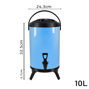 SOGA 10L Stainless Steel Insulated Milk Tea Barrel Hot and Cold Beverage Dispenser Container with Faucet Blue, Home & Living, Kitchen & Dining, Barware, Spirit Dispensers, ,  - NZ DEPOT 2