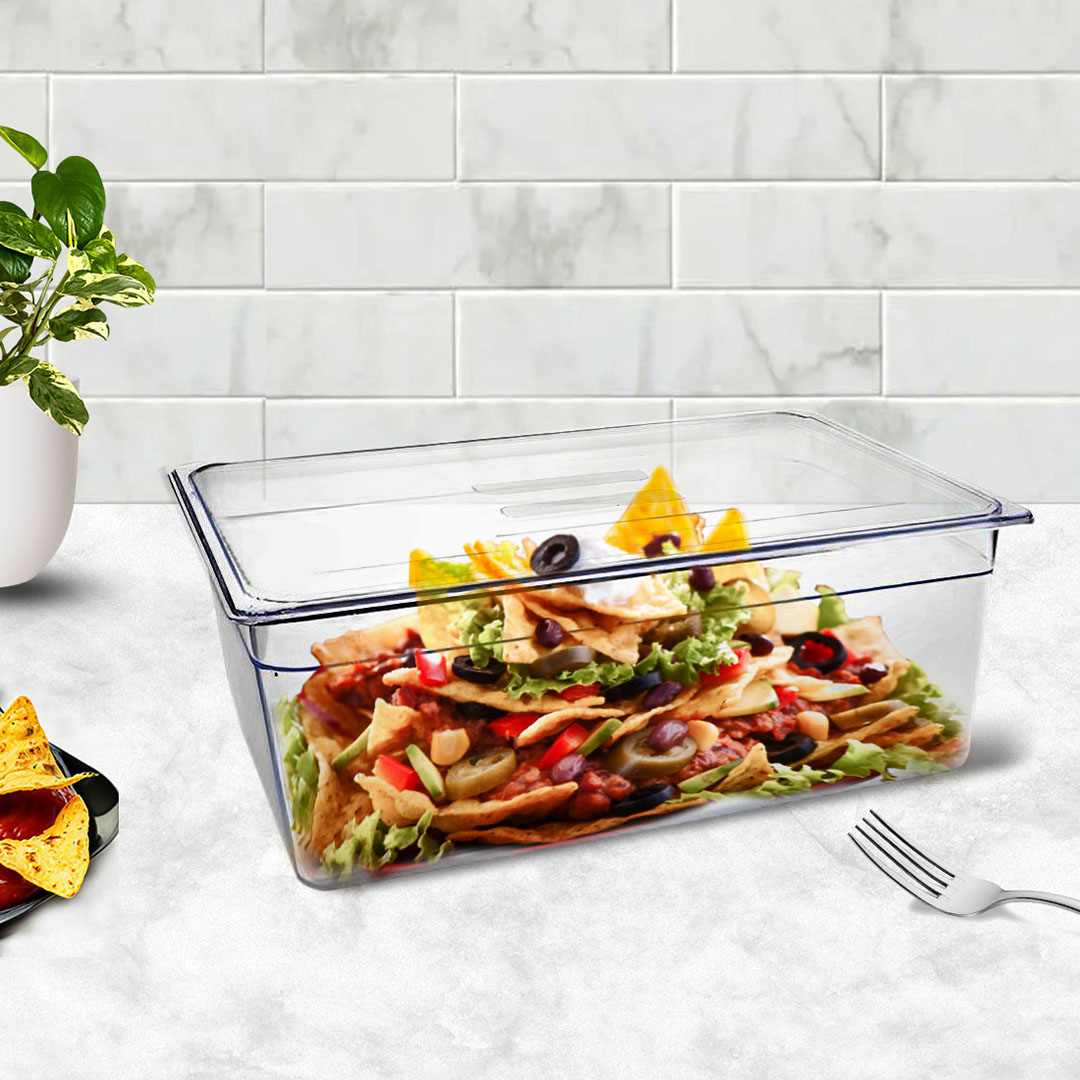 Soga 200Mm Clear Gastronorm Gn Pan 1/1 Food Tray Storage Bundle Of 2 With Lid, Home &Amp; Living, Kitchen &Amp; Dining, Bakeware, Baking Trays, ,  - Nz Depot 2