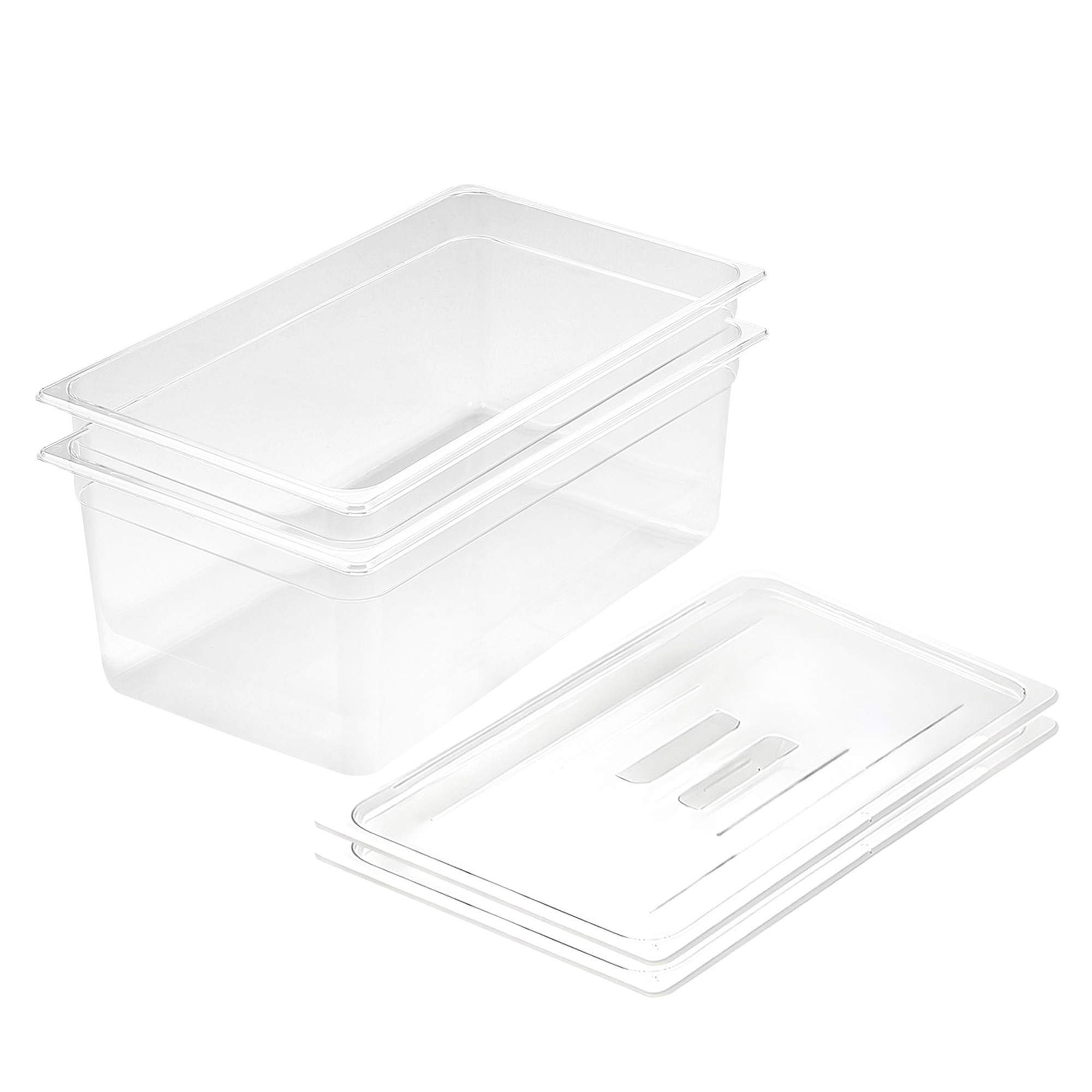 Soga 200Mm Clear Gastronorm Gn Pan 1/1 Food Tray Storage Bundle Of 2 With Lid, Home &Amp; Living, Kitchen &Amp; Dining, Bakeware, Baking Trays, ,  - Nz Depot 1