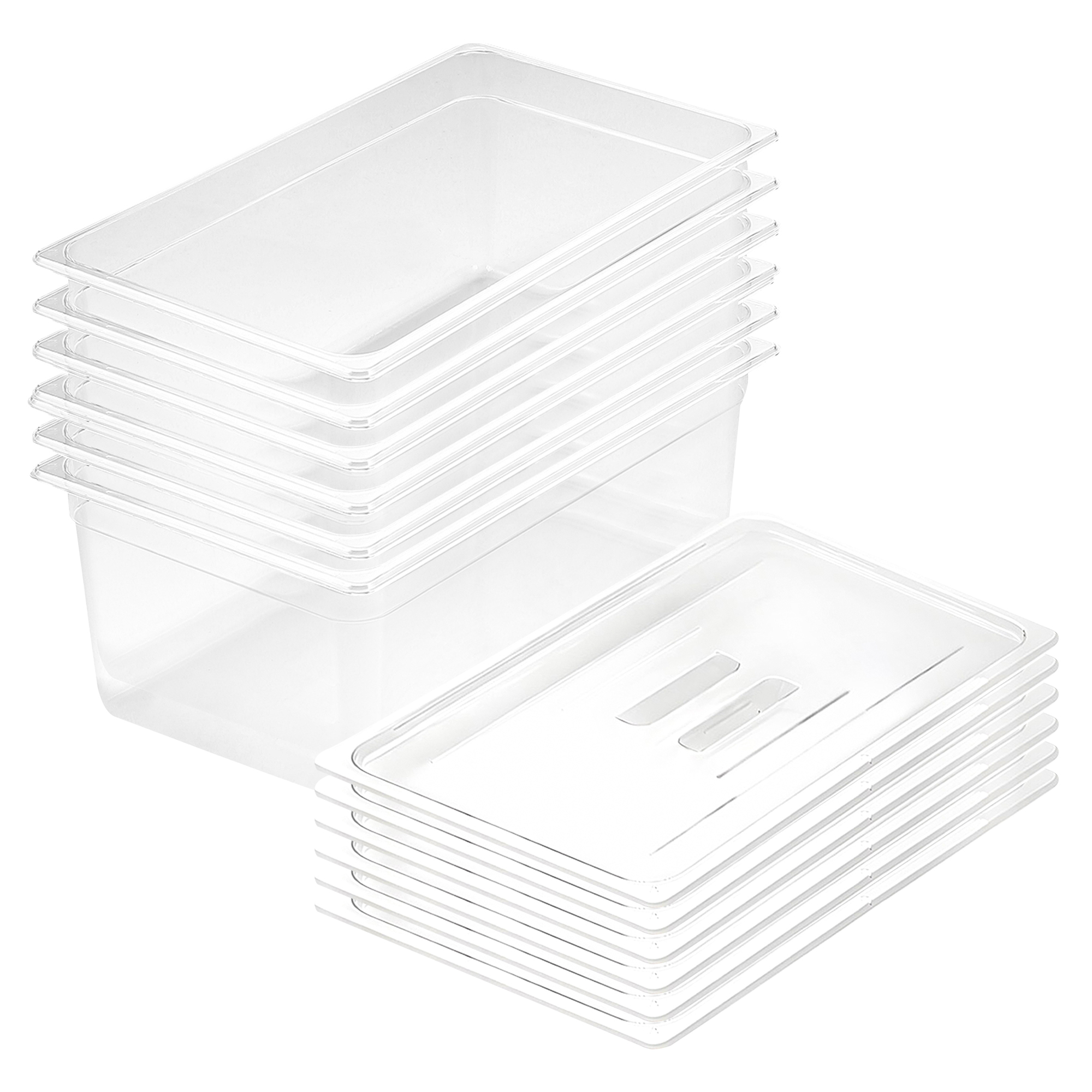 Soga 200Mm Clear Gastronorm Gn Pan 1/1 Food Tray Storage Bundle Of 6 With Lid, Home &Amp; Living, Kitchen &Amp; Dining, Bakeware, Baking Trays, ,  - Nz Depot 1