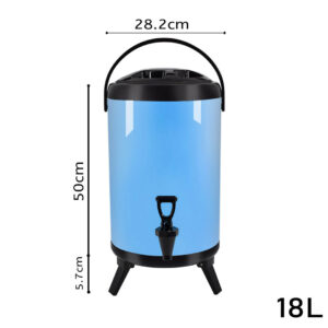 SOGA 2X 18L Stainless Steel Insulated Milk Tea Barrel Hot and Cold Beverage Dispenser Container with Faucet Blue, Home & Living, Kitchen & Dining, Barware, Spirit Dispensers, ,  - NZ DEPOT 2