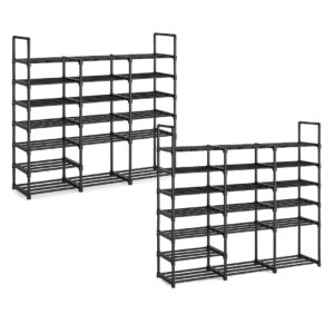 Soga 2X 19 Shelf Tier Shoe Storage Shelf Space Saving Caddy Rack Organiser With Handle Nz Depot - Nz Depot