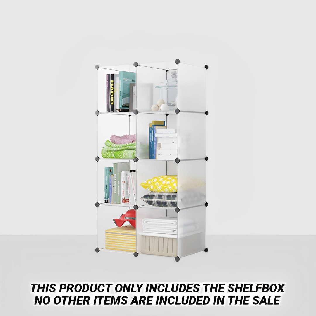 Soga 2X 8-Cube Transparent Shelf Box Portable Cubby Diy Storage Shelves Modular Closet Organiser, Home &Amp; Living, Bedroom, Bedroom Storage Solutions, , ,  - Nz Depot 2