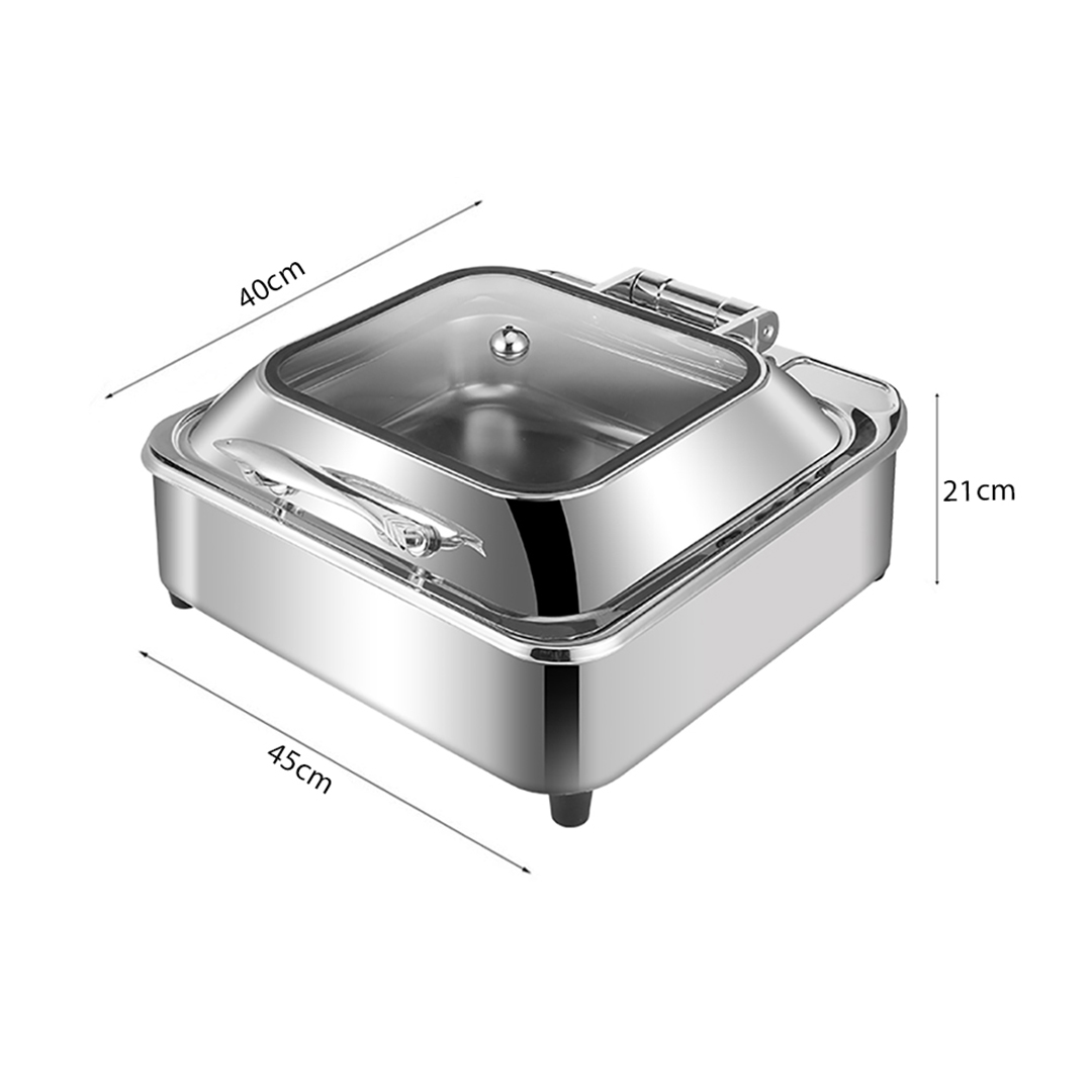 Soga 2X Stainless Steel Square Chafing Dish Tray Buffet Cater Food Warmer Chafer With Top Lid, Home &Amp; Living, Kitchen &Amp; Dining, Barware, Spirit Dispensers, ,  - Nz Depot 7