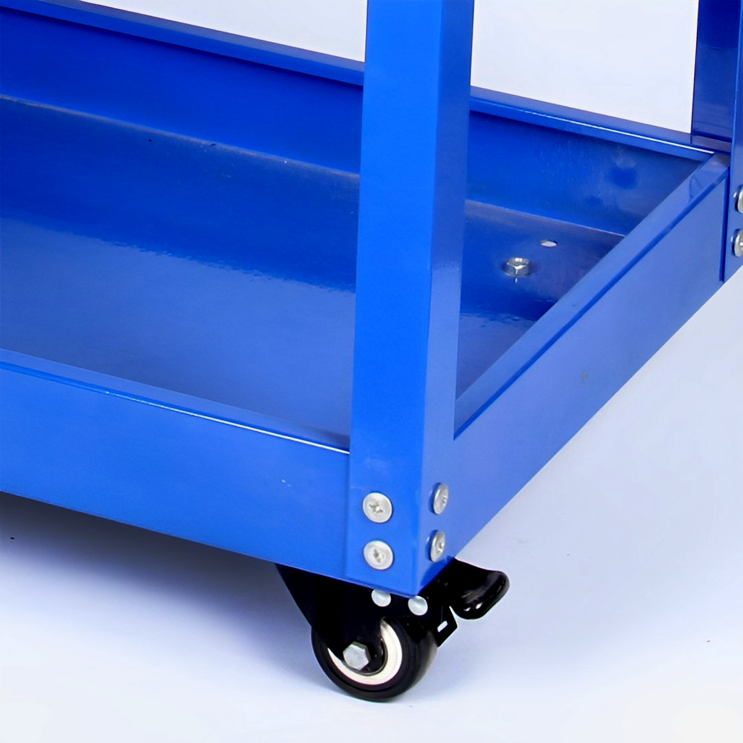 SOGA 3 Tier Tool Storage Cart Portable Service Utility Heavy Duty Mobile Trolley Blue, Garden, Tools & Hardware, Garage Storage & Organisation, Tool Organisers, , ,  - NZ DEPOT 8