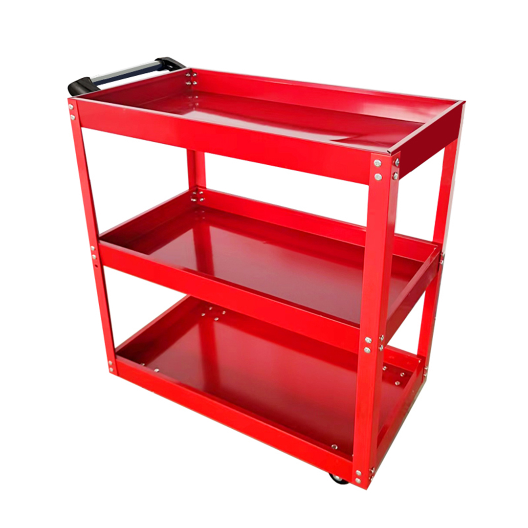 SOGA 3 Tier Tool Storage Cart Portable Service Utility Heavy Duty Mobile Trolley Red, Garden, Tools & Hardware, Garage Storage & Organisation, Tool Organisers, , ,  - NZ DEPOT 1