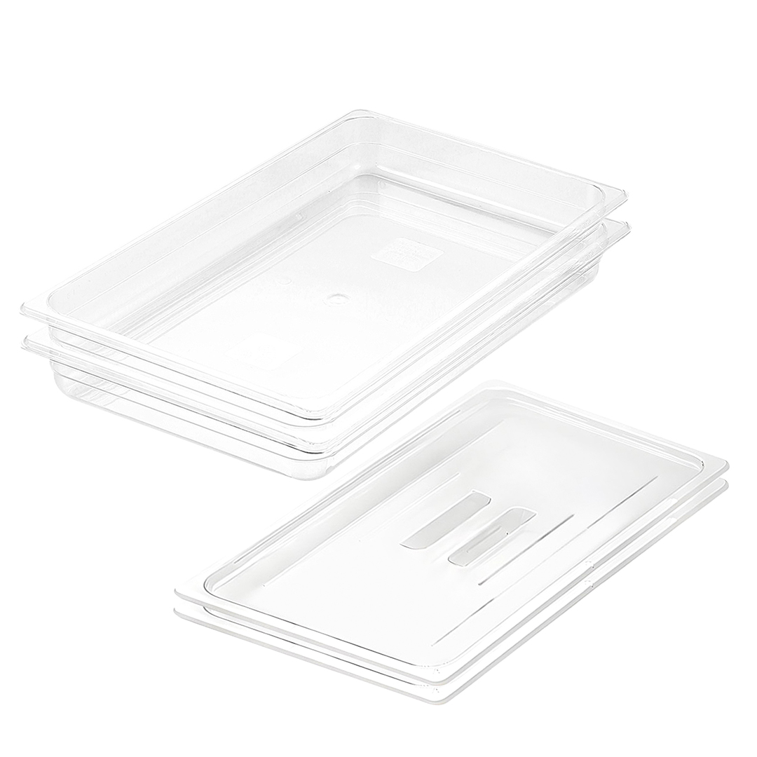 Soga 65Mm Clear Gastronorm Gn Pan 1/1 Food Tray Storage Bundle Of 2 With Lid, Home &Amp; Living, Kitchen &Amp; Dining, Bakeware, Baking Trays, ,  - Nz Depot 1