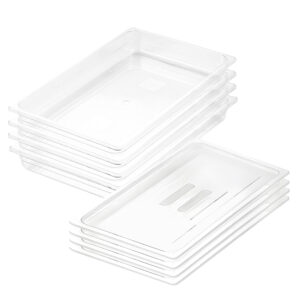 SOGA 65mm Clear Gastronorm GN Pan 1/1 Food Tray Storage Bundle of 4 with Lid, Home & Living, Kitchen & Dining, Bakeware, Baking Trays, ,  - NZ DEPOT 1