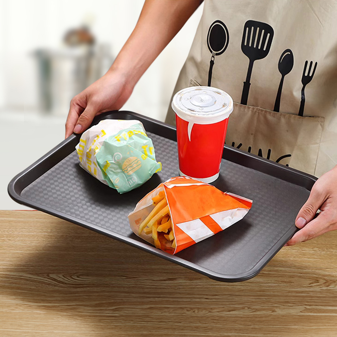 Soga Rectangular Serving Tray Heavy Duty Waterproof Stackable Plastic Food Snack Pan Set Of 10 Coffee, Home &Amp; Living, Kitchen &Amp; Dining, Servingware, Serving Platters &Amp; Trays, ,  - Nz Depot 4