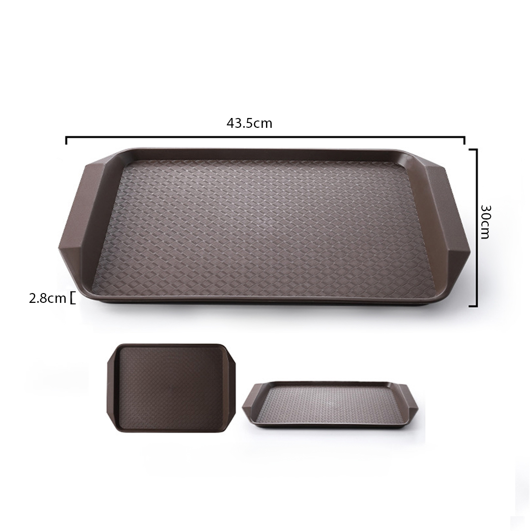 Soga Rectangular Serving Tray Heavy Duty Waterproof Stackable Plastic Food Snack Pan Set Of 10 Coffee, Home &Amp; Living, Kitchen &Amp; Dining, Servingware, Serving Platters &Amp; Trays, ,  - Nz Depot 6