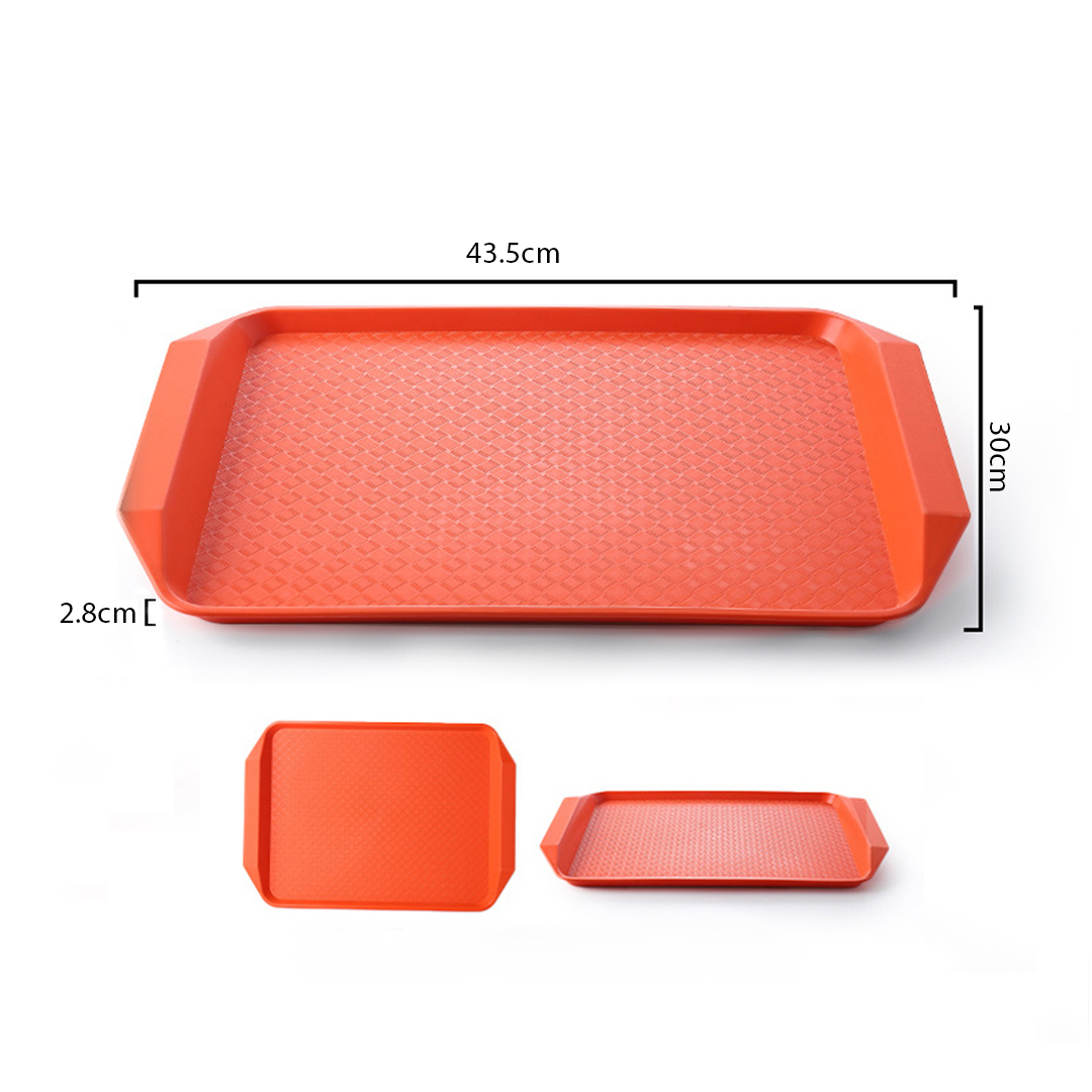 Soga Rectangular Serving Tray Heavy Duty Waterproof Stackable Plastic Food Snack Pan Set Of 5 Orange, Home &Amp; Living, Kitchen &Amp; Dining, Servingware, Serving Platters &Amp; Trays, ,  - Nz Depot 6