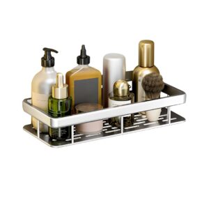 SOGA Silver Wall-Mounted Rectangular Bathroom Storage Organiser Space Saving Adhesive Shelf Rack, Home, Bathroom, Bathroom Accessories, Bathroom Storage, ,  - NZ DEPOT 1