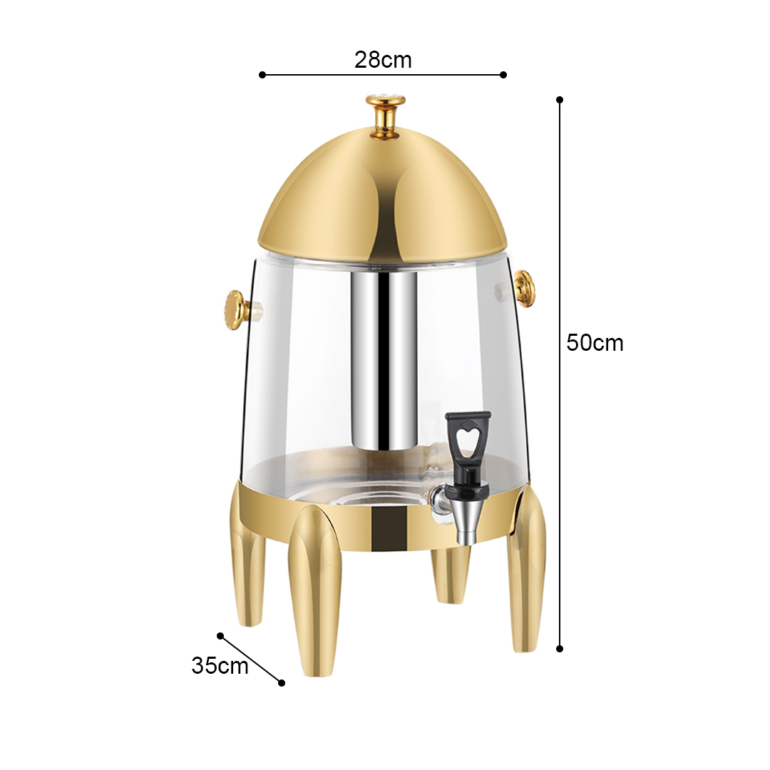 Soga Stainless Steel 12L Beverage Dispenser Hot And Cold Juice Water Tea Chafer Urn Buffet Drink Container Jug With Gold Accents, Home &Amp; Living, Kitchen &Amp; Dining, Barware, Spirit Dispensers, ,  - Nz Depot 4