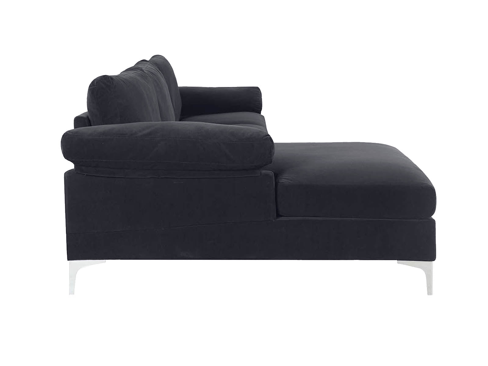 T Ronni Sectional Sofa Velvet Black PR10063 Outdoor Furniture NZ DEPOT 3