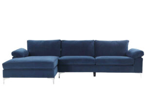 T Ronni Sectional Sofa Velvet Blue Pr10062 Outdoor Furniture Nz Depot - Nz Depot