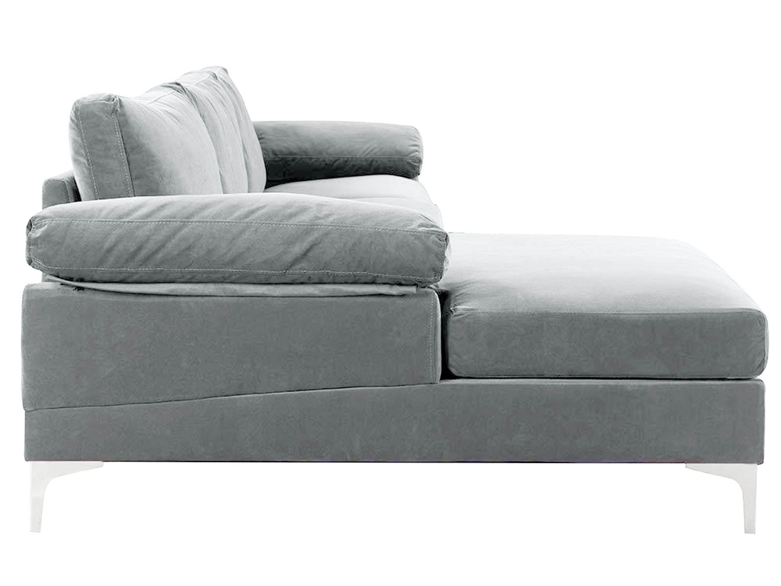 T Ronni Sectional Sofa Velvet Grey Pr10061 Outdoor Furniture Nz Depot 3 - Nz Depot