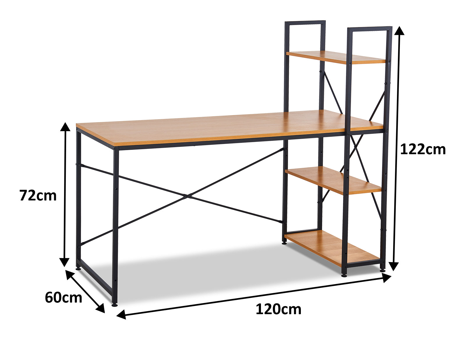 Ds Commodity Metal Shelf With Desk 1.2M Pr6527 Desks Nz Depot 4 - Nz Depot