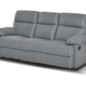 Manual Recliner Sofa Linen Grey