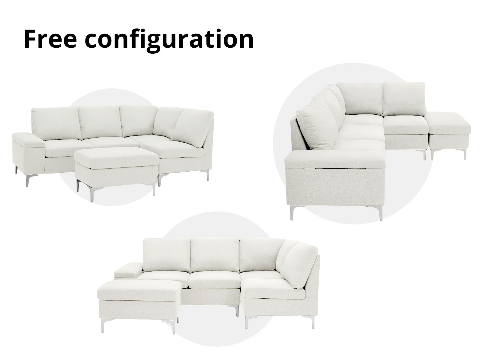 Ds T Kristin Sectional Sofa Set Linen Beige Pr11728 Sofas Sectionals Sofa Beds Nz Depot 4 - Nz Depot