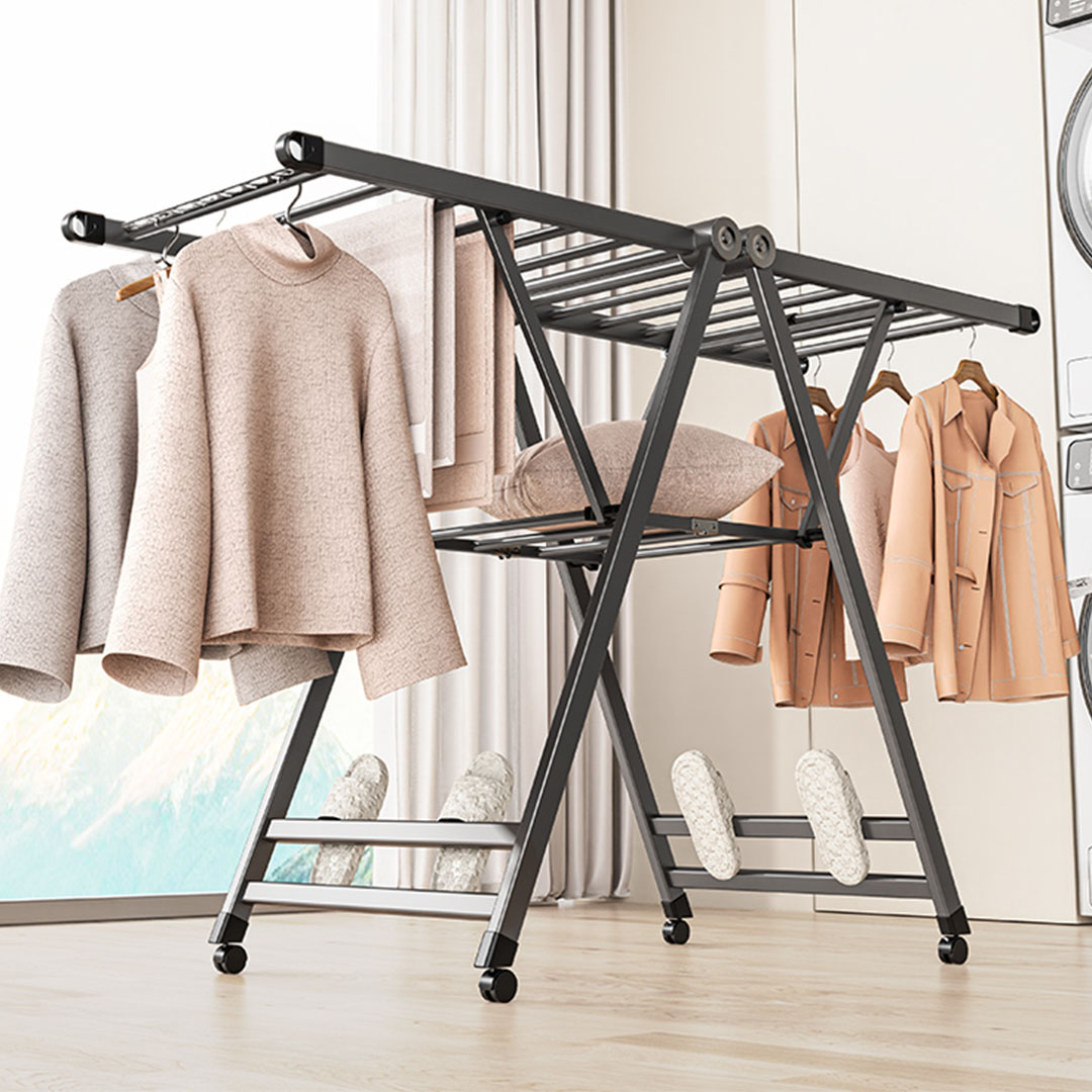 Soga 1.4M Portable Wing Shape Clothes Drying Rack Foldable Space-Saving Laundry Holder, Home &Amp; Living, Laundry, Drying Racks, , ,  - Nz Depot 3