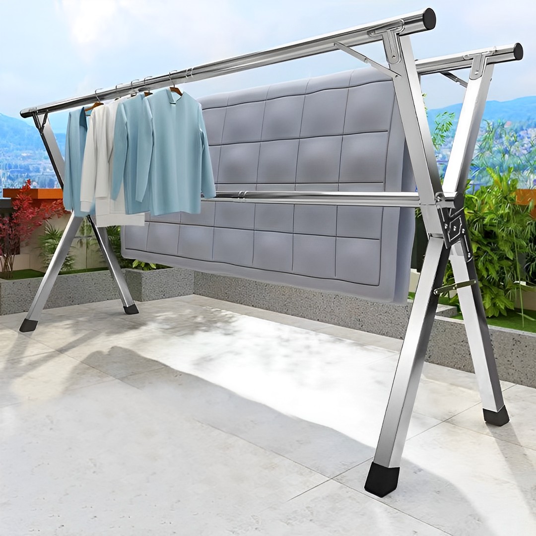 Soga 1.6M Portable Standing Clothes Drying Rack Foldable Space-Saving Laundry Holder 3 Poles, Home &Amp; Living, Laundry, Drying Racks, , ,  - Nz Depot 5