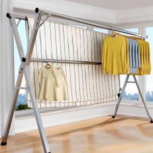 SOGA 1.6m Portable Standing Clothes Drying Rack Foldable Space-Saving Laundry Holder Indoor Outdoor, Home & Living, Laundry, Drying Racks, , ,  - NZ DEPOT 2