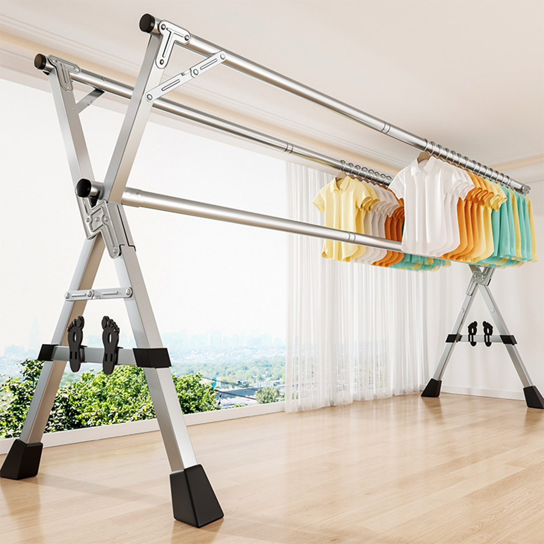 Soga 1.6M Portable Standing Clothes Drying Rack Foldable Space-Saving Laundry Holder Indoor Outdoor, Home &Amp; Living, Laundry, Drying Racks, , ,  - Nz Depot 6