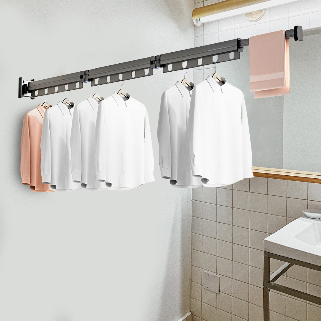 Soga 127.5Cm Wall-Mounted Clothing Dry Rack Retractable Space-Saving Foldable Hanger, Home &Amp; Living, Laundry, Drying Racks, , ,  - Nz Depot 3