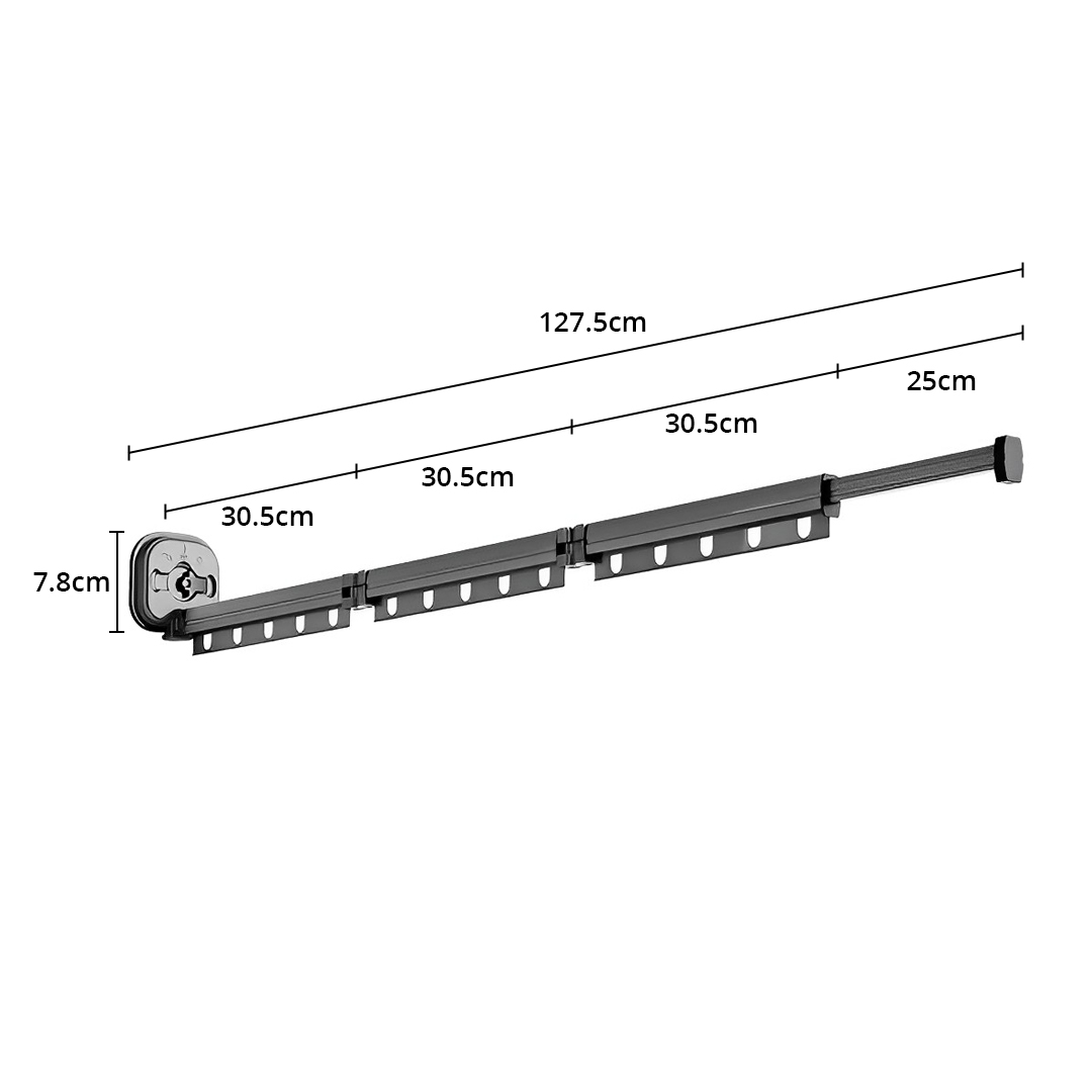 Soga 127.5Cm Wall-Mounted Clothing Dry Rack Retractable Space-Saving Foldable Hanger, Home &Amp; Living, Laundry, Drying Racks, , ,  - Nz Depot 4