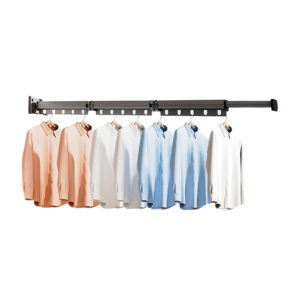 SOGA 127.5cm Wall-Mounted Clothing Dry Rack Retractable Space-Saving Foldable Hanger, Home & Living, Laundry, Drying Racks, , ,  - NZ DEPOT 1