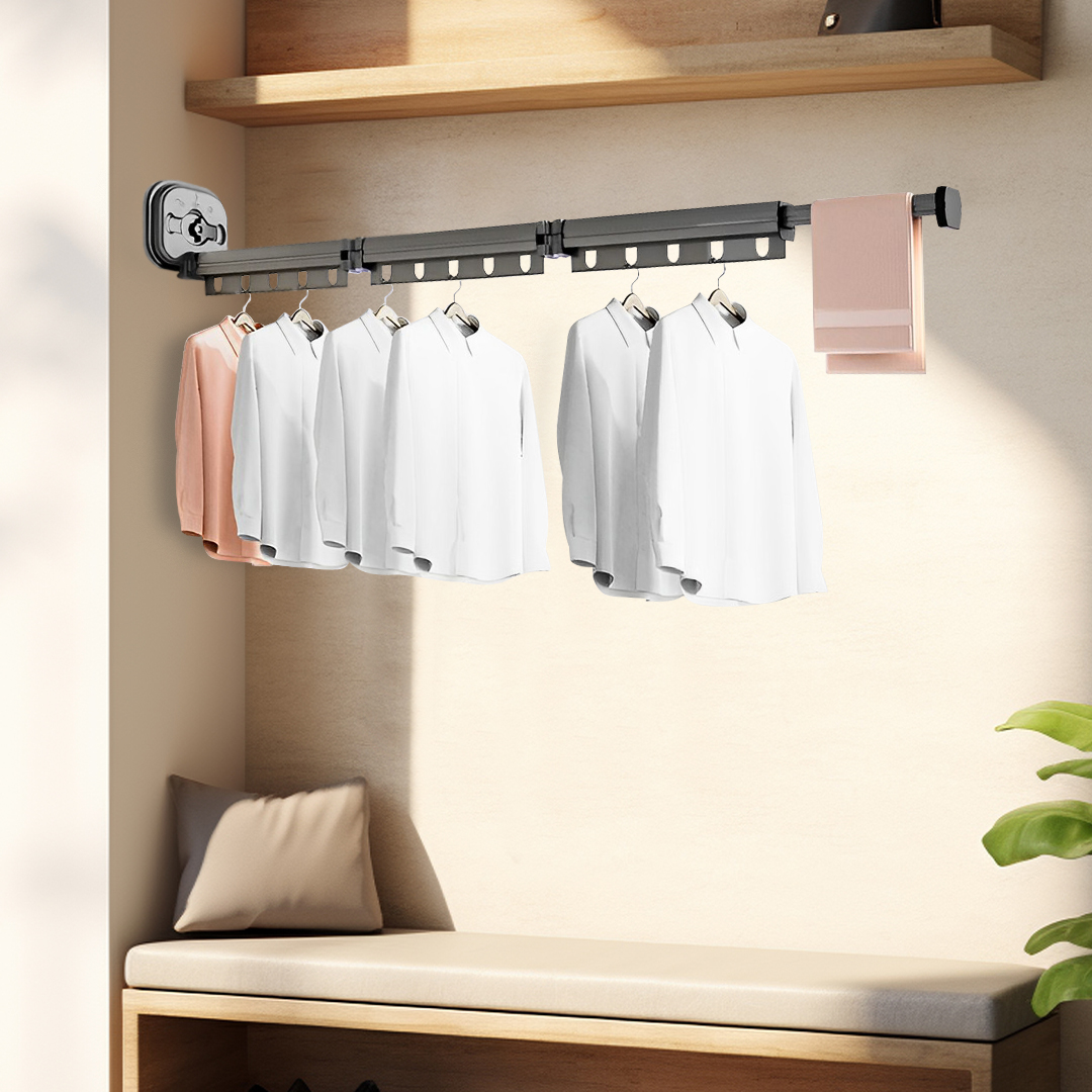 Soga 127.5Cm Wall-Mounted Clothing Dry Rack Retractable Space-Saving Foldable Hanger, Home &Amp; Living, Laundry, Drying Racks, , ,  - Nz Depot 5