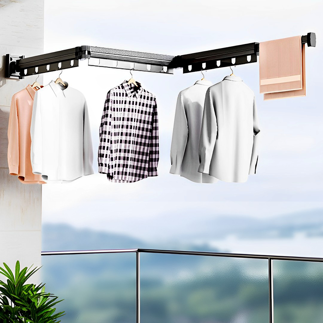 Soga 127.5Cm Wall-Mounted Clothing Dry Rack Retractable Space-Saving Foldable Hanger, Home &Amp; Living, Laundry, Drying Racks, , ,  - Nz Depot 5